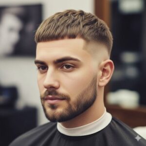 Cropped Fringe + Mid Fade