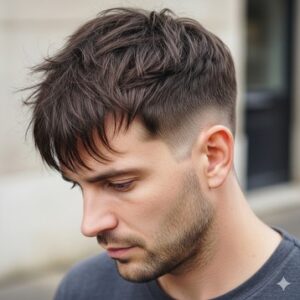 Disheveled Fringe + Taper