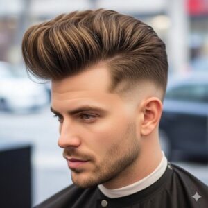 High-Volume Fringe Pompadour