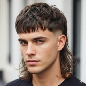 Mullet with Textured Fringe