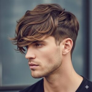 Side-Swept Wavy Fringe