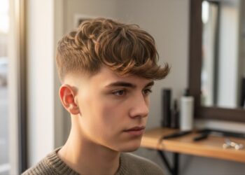 Taper Fade with a Textured Fringe