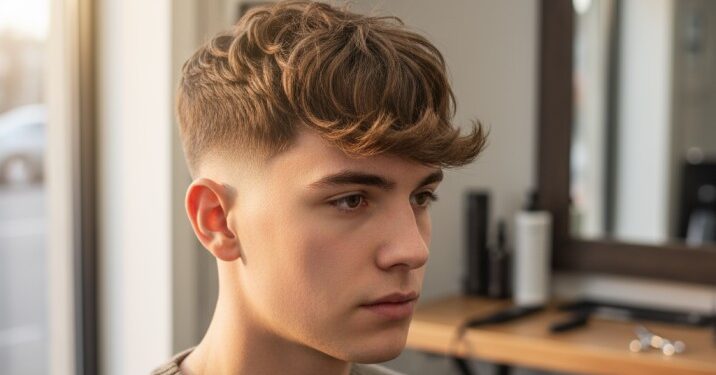 Taper Fade with a Textured Fringe